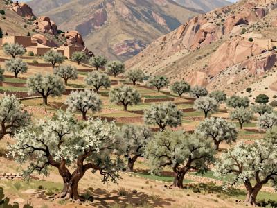 AI-generated illustration of Ancient Almond Groves