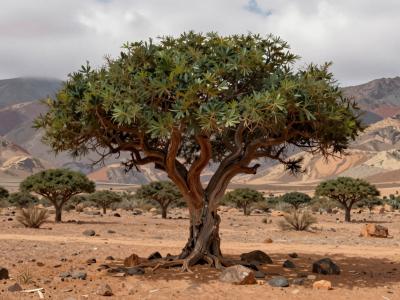 AI-generated illustration of Argan Forests (Ida Ou Tanane)
