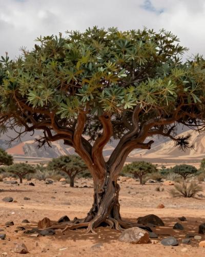AI-generated illustration of Argan Forests (Ida Ou Tanane)