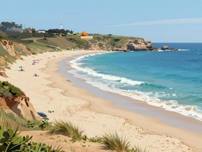 AI-generated illustration of Asilah Beach