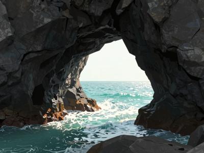 AI-generated illustration of Cave of Hercules