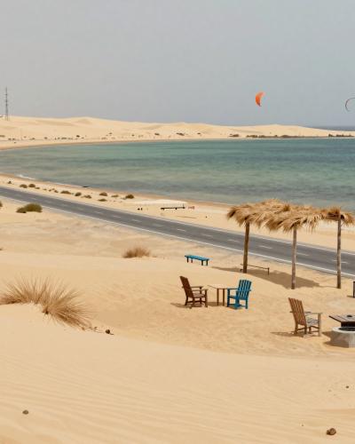 AI-generated illustration of Dakhla Lagoon