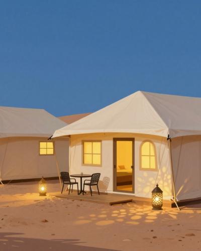 AI-generated illustration of Desert Luxury Camps
