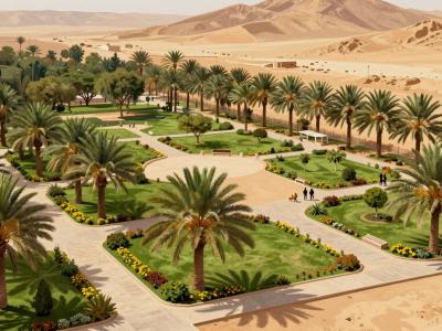 AI-generated illustration of Errachidia City Park