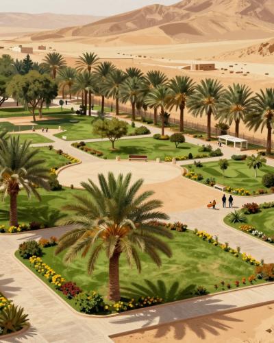 AI-generated illustration of Errachidia City Park