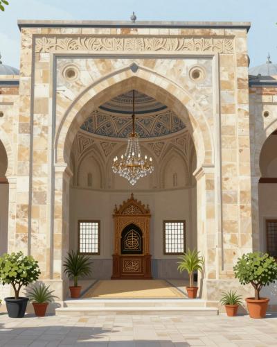 AI-generated illustration of Grand Mosque of Salé (Jamaa Kebira)