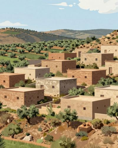 AI-generated illustration of Imlil Village