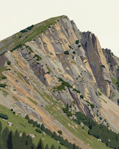 AI-generated illustration of Jbel Mghilo Summit