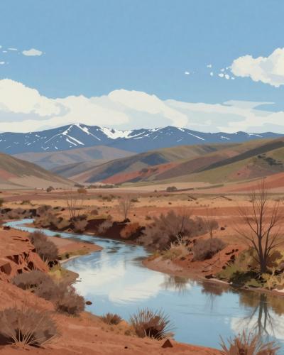 AI-generated illustration of Kelaat M'Gouna Rose Valley