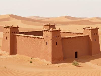 AI-generated illustration of Ksar Taoussa