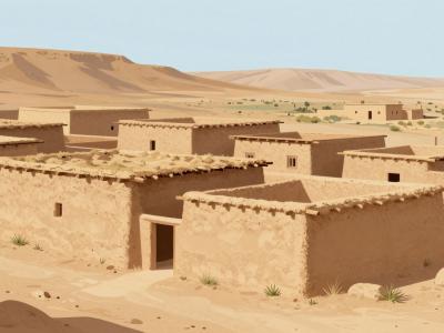 AI-generated illustration of Local Berber Villages (e.g., Imilchil Route)