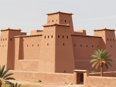 AI-generated illustration of Ouarzazate Old Medina