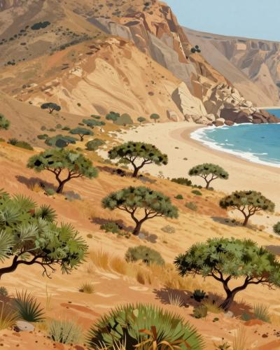 AI-generated illustration of Parc National de l'Agadir