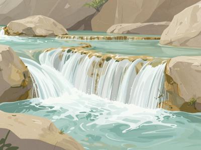 AI-generated illustration of Ras El Ma Spring