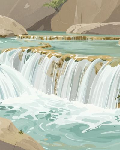 AI-generated illustration of Ras El Ma Spring