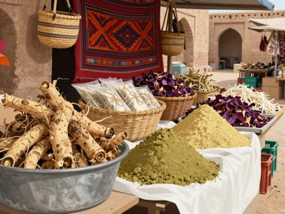 AI-generated illustration of Rissani Souk