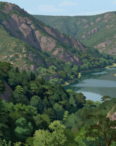 AI-generated illustration of Saiss Plain and Atlas Mountains Viewpoints