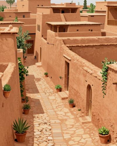 AI-generated illustration of Secret Alleyways In Fez