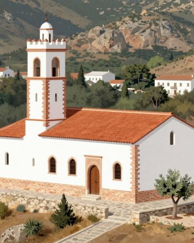 AI-generated illustration of Spanish Mosque (Mosque of the Spaniards)