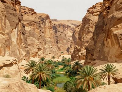 AI-generated illustration of Todra Gorge Day Trip