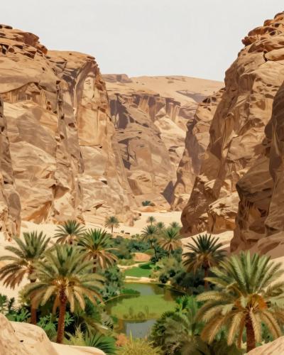 AI-generated illustration of Todra Gorge Day Trip