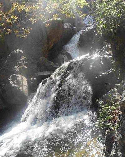 One of the Setti Fatma waterfalls tumbling over rocks in the Ourika Valley