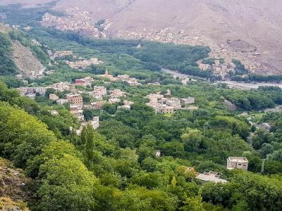 The village of Imlil in its green High Atlas valley