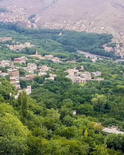 The village of Imlil in its green High Atlas valley