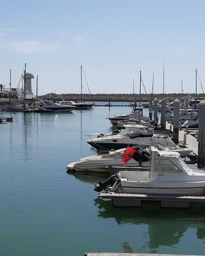 Yachts moored in the Marina of Agadir