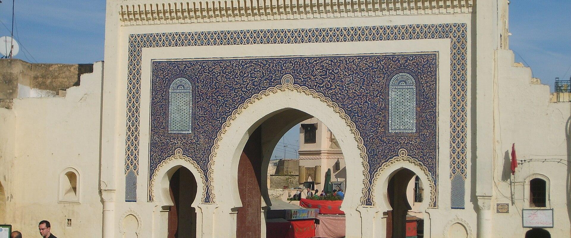 Bab Bou Jeloud, the blue-tiled gate into the medina of Fes