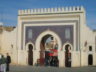Bab Bou Jeloud, the blue-tiled gate into the medina of Fes