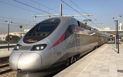 An Al Boraq high-speed train at Tangier station