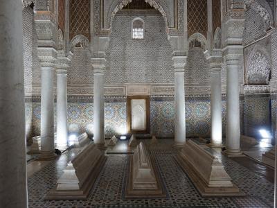 The Hall of Twelve Columns in the Saadian Tombs, Marrakech