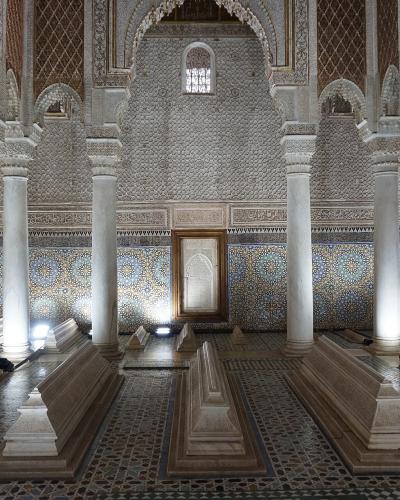 The Hall of Twelve Columns in the Saadian Tombs, Marrakech